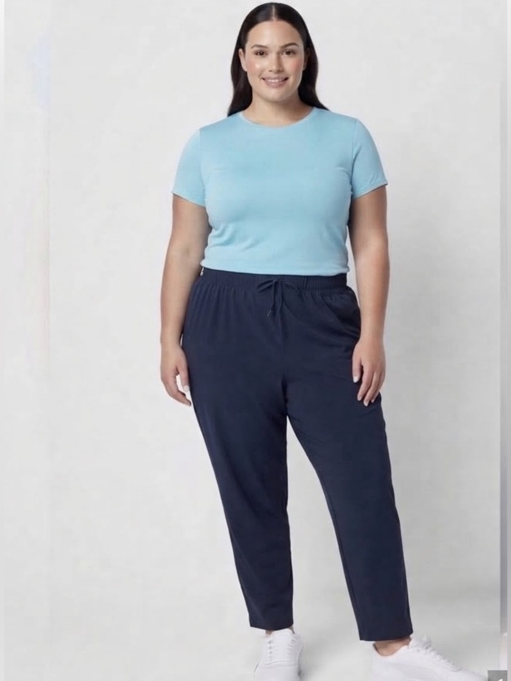 Xersion Womens Plus FeatherLite Woven Mid Rise Tapared Pull-On Pants☀️☀️